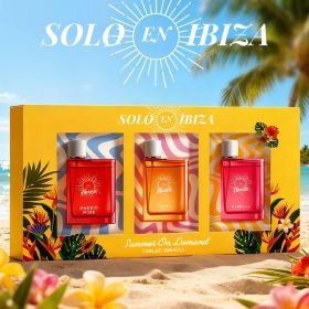 SOLO EN IBIZA Women's Perfume Gift Set - 3 x 1.02 Oz Eau de Parfum Spray - 3 Long-Lasting Scents - For Holiday, Dating