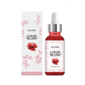 OUHOE Blush Serum Facial Natural Red Color Delicate Light Naked Makeup Long-Lasting Not Easy To Makeup