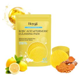 HOYGI Turmeric Acid Cleansing Pad Face Skin Pore Cleansing Makeup Remover Gentle Exfoliating Cleansing Pad (Option: 1Pcs)