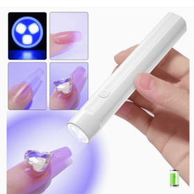 Handheld UV Light For Gel Nails, Mini Nail Light, Portable LED Nail Lamp, Cordless Rechargeable USB Nail Dryer For Fast Curing (Option: White)