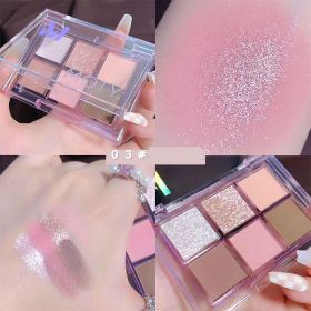 20 Kleuren Oogschaduw Palet Pearly Matte Aarde Kleur Oogschaduw Draagbare Shiny Langdurige Natuurlijke Oogschaduw Make-Up Cosmetische (Color: 6Colors 03)