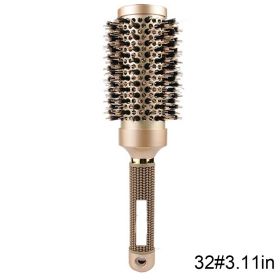 Round Brush For Blow Drying; Nano Thermal Ceramic & Ionic Tech Hair Brush With Boar Bristles; Professional Round Barrel Brush For Styling; Curlin (size: 32#1.69in)