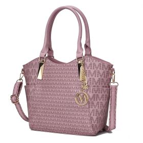 MKF Collection Devorah Signature Printed Vegan Leather Women's Tote Bag by Mia K (Color: Lavender)