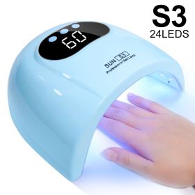 UV Nail Lamp, UV Light For Gel Nails LED Nail Dryer With 3 Timer, Smart Sensor, LCD Display Fast Curing Gel Nail Polish Nail Art Tools Manicure A (Option: Blue)