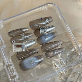 Handmade Long Mechanical Awn Star  Diamond Manicure (Option: Wear Armor Without Tools-XS)