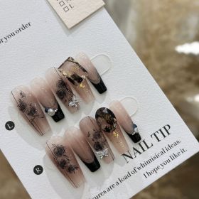 Handmade Long Camellia Girl Nail Tip (Option: Wear Armor Without Tools-XS)